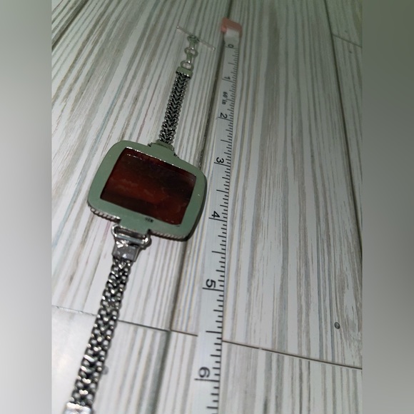 Agate gem handmade bracelet, Toggle clasp - Picture 8 of 14